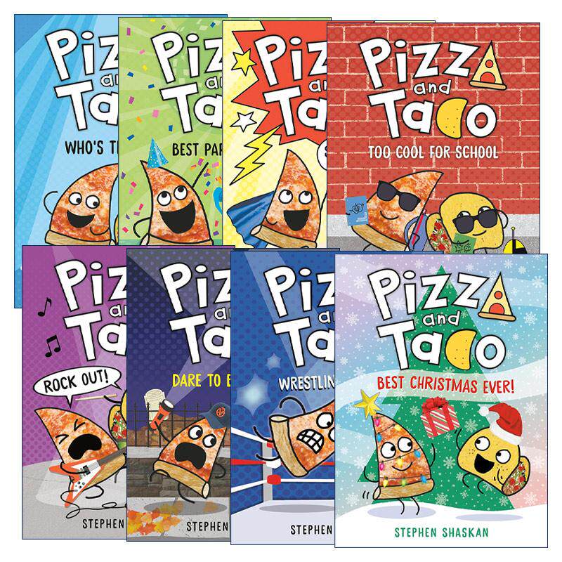 英文原版 Pizza and Taco 披萨饼与玉米片系列1-8册 图画图像小说 精装 英文版 进口英语原版书籍