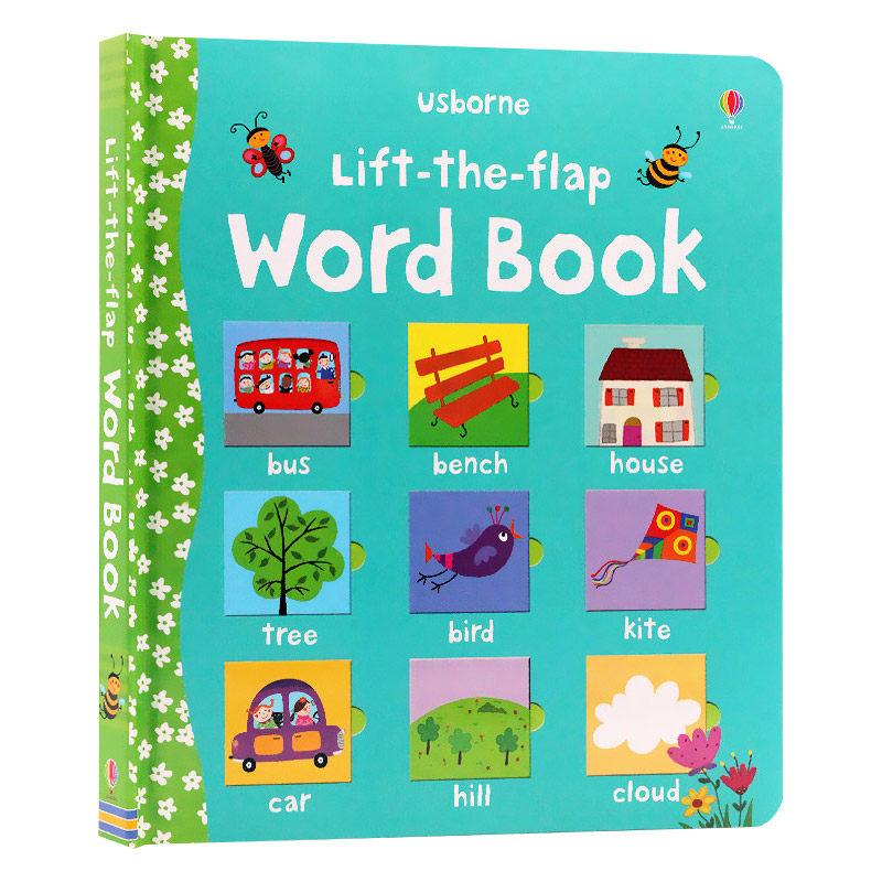 学单词 英文原版绘本 lift-the-flap word book 趣味翻翻书 usborne