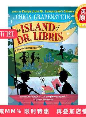 英文原版 The Island of Dr.Libris 博士的小岛 儿童推理冒险小说 神奇图书馆系列作者Chris Grabenstein 英文版 进口英语原版书籍