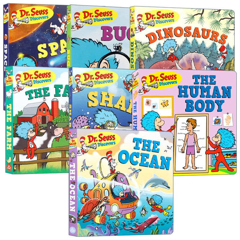 英文原版 Dr. Seuss Discovers 苏斯博士发现系列7册 纸板书 低幼儿童科普启蒙认知绘本 亲子互动共读科学早教书 英文版进口英语书