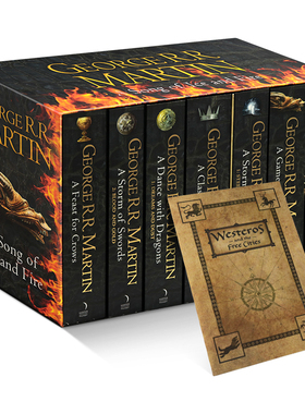 A Song of Ice and Fire game of thrones 赠送地图 冰与火之歌英文原版小说全套 7本权力的游戏 英文版全集 进口英语书搭哈利波特