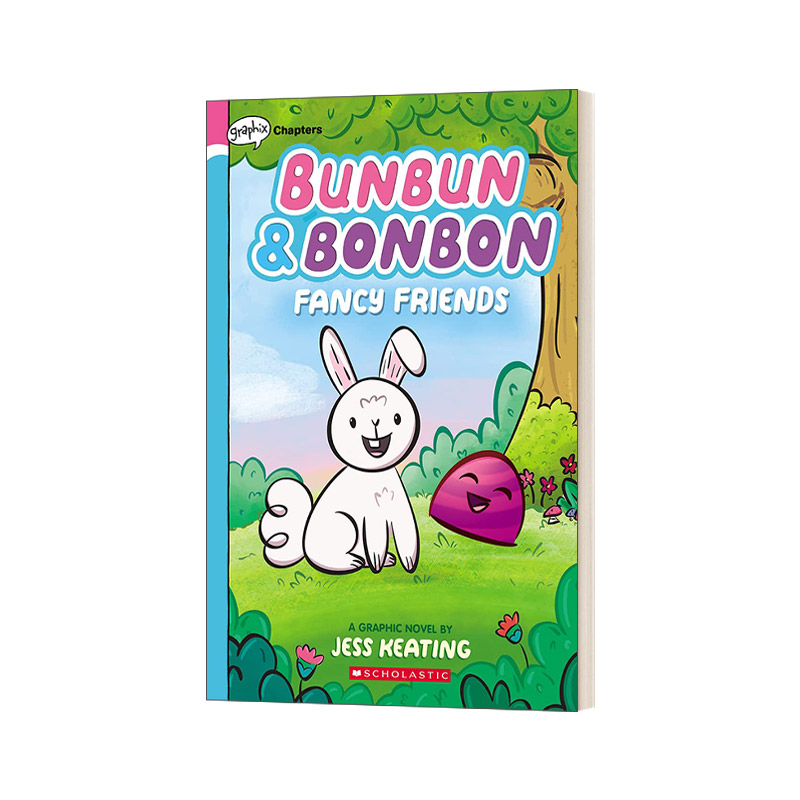 英文原版 Bunbun& Bonbon 1 Fancy Friends兔笨笨和糖帮帮1全彩漫画章节书幽默搞笑故事书英文版进口英语原版书籍