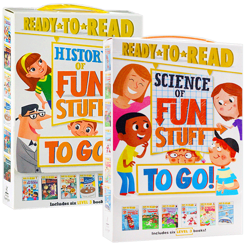 准备阅读系列level3 有趣的科学历史 12本盒装 英文原版 Ready to Read Science of Fun Stuff to Go 英文版分级阅读儿童科普读物