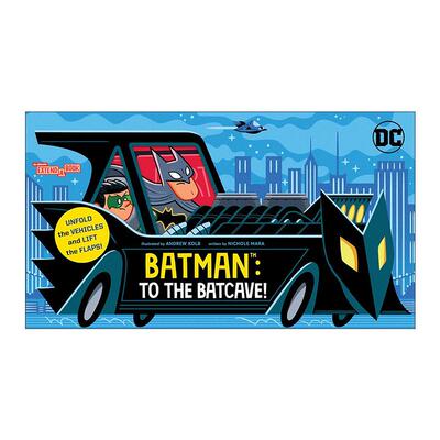 英文原版 Batman To The Batcave An Abrams Extend-A-Book 蝙蝠侠 去往蝙蝠洞 儿童绘本 游戏活动书 纸板书 进口英语原版书籍