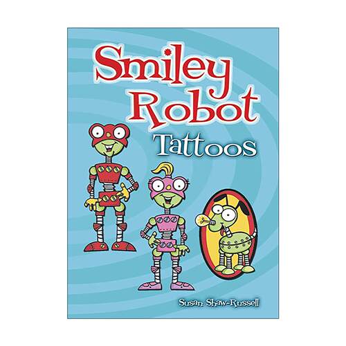英文原版 Smiley Robot Tattoos 笑脸机器人纹身 儿童益智游戏活动书 英文版 进口英语原版书籍