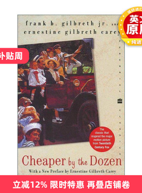 英文原版 Cheaper by the Dozen 儿女一箩筐 影视原著 英文版 进口英语原版书籍