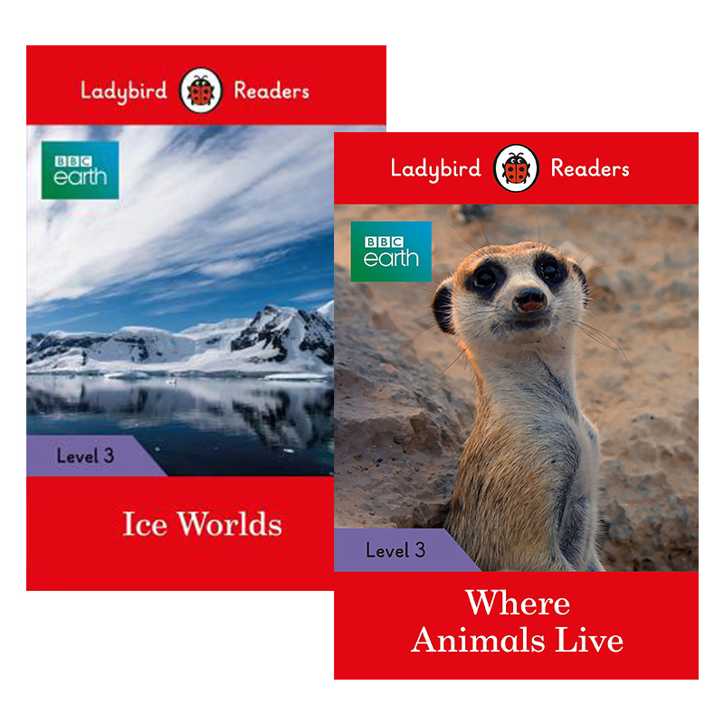 英文原版 BBC Earth Live Ladybird Readers Level 3 小瓢虫分级阅读系列3级2册 动物瓢虫 儿童英语分级读物 英文版