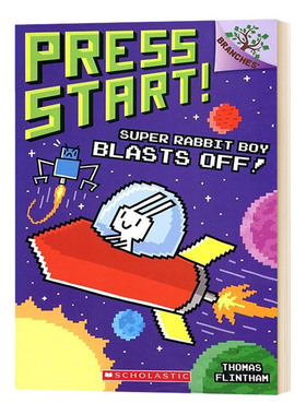 方块兔5 英文原版 Super Rabbit Boy Blasts Off! Press Start! #5 学乐大树系列 英文版 进口英语书籍儿童全英语书