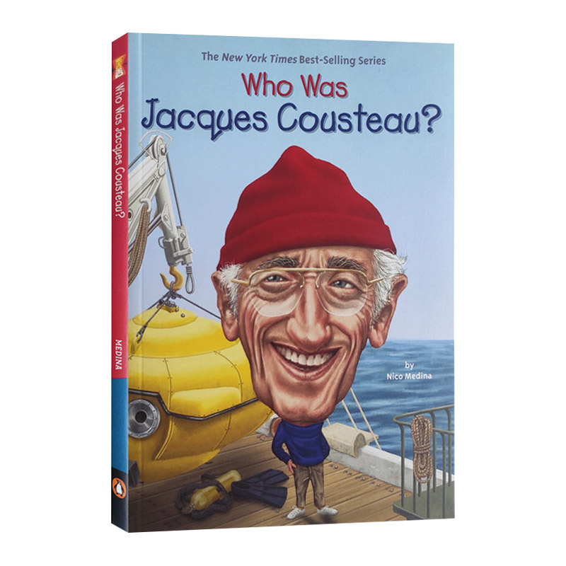英文原版 Who Was Jacques Cousteau? 雅克·库斯托是谁 探险家 海洋 名人传记 中小学生英语课外阅读读物 英文版 进口英语书籍