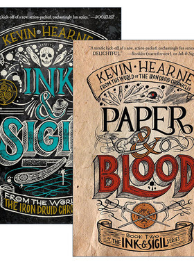 英文原版 Ink & Sigil系列 套装2册 奇幻小说 墨与印 纸与血 Kevin Hearn 英文版 进口英语原版书籍