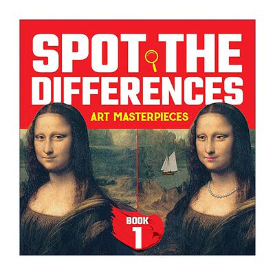 英文原版 Spot the Differences Art Masterpieces Book 1 找不同 艺术杰作 卷一 儿童绘画科普 益智游戏活动书 达芬奇 梵高