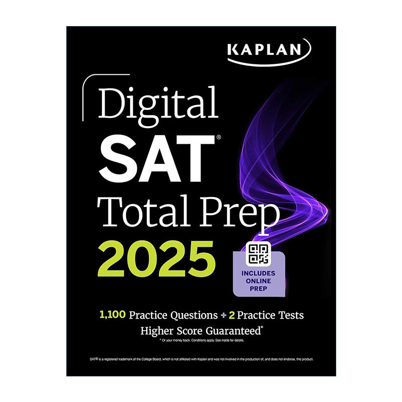 英文原版 Digital SAT Total Prep 2025 卡普兰美国高中毕业生学术能力水平考试指南 英文版 进口英语原版书籍