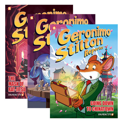 英文原版 Geronimo Stilton Reporter Geronimo Stilton 老鼠记者 全彩漫画小说7-9册 精装 中小学课外读物 英文版 进口英语书籍