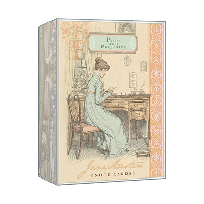 英文原版 Jane Austen Notecards Pride and Prejudice 简·奥斯汀笔记卡 傲慢与偏见 精美插图设计 礼物 英文版 进口英语原版书籍