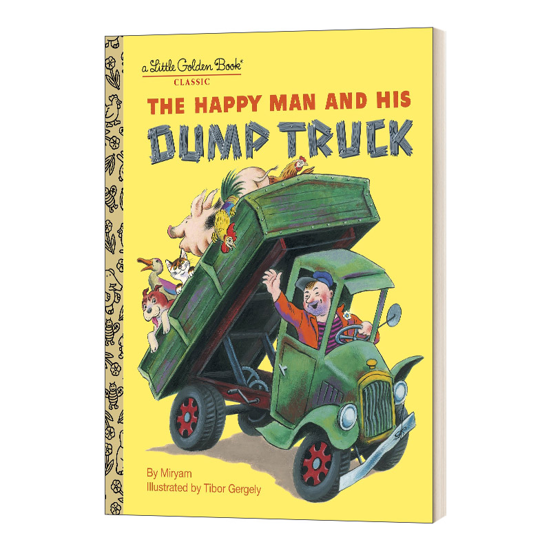 英文原版 The Happy Man and His Dump Truck Little Golden Book 兰登书屋精装小金书 英文版 进口英语原版书籍儿童全英语书