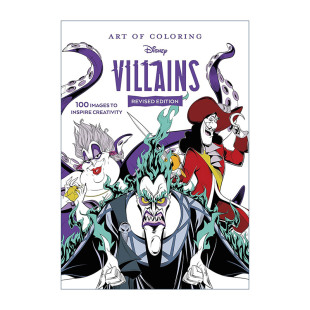 英文原版 Art of Coloring Disney Villains 着色的艺术 迪士尼恶棍 成人着色书休闲减压绘画 英文版 进口英语原版书籍