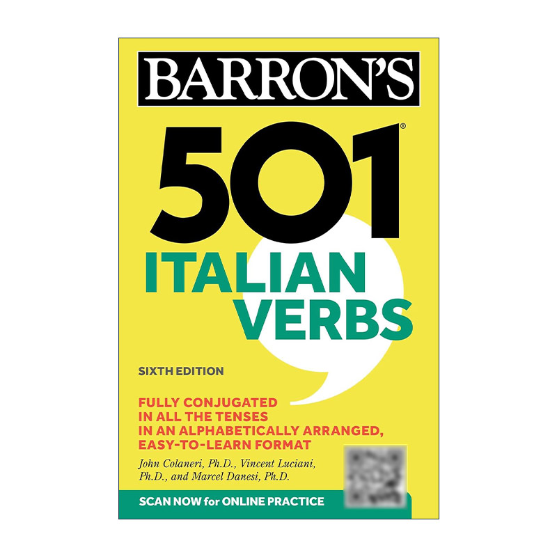 原版 501 Italian Verbs 501个意大利语动词 第6版 进口原版书籍