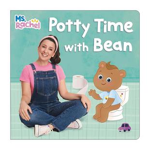 with 书籍 进口英语原版 上厕所时间 Potty Time 儿童启蒙认知绘本 Ms. Bean 油管知名育儿博主 英文原版 Rachel 纸板书 比恩