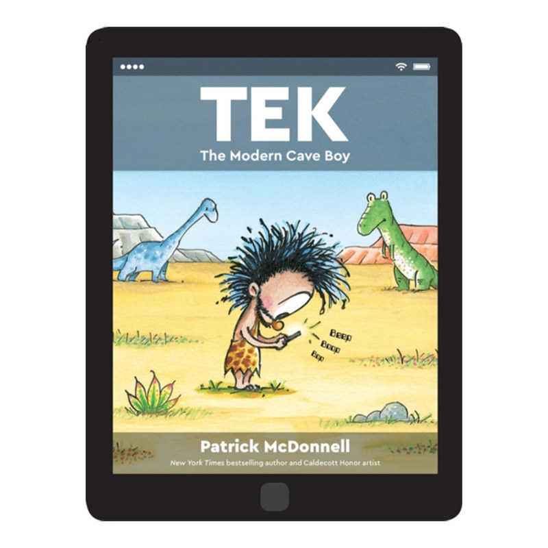 英文原版 Tek The Modern Cave Boy 泰克 现代洞穴男孩  电子设备依赖症 精装绘本 英文版 进口英语原版书籍