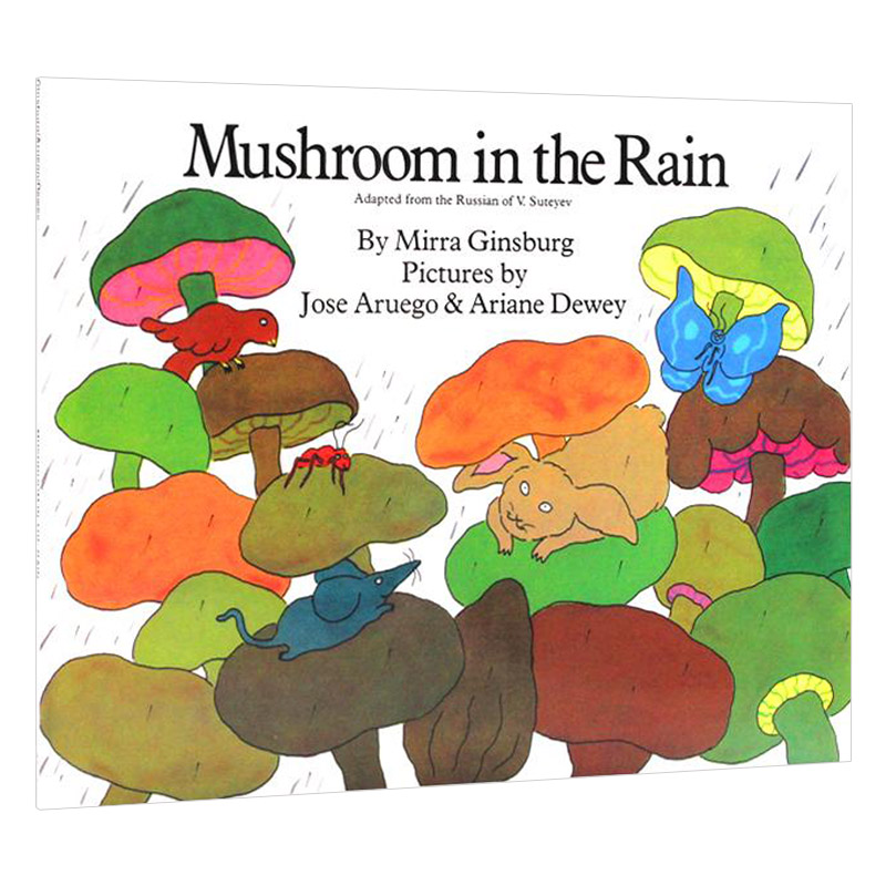 雨中的蘑菇 英文原版绘本 Mushroom in the Rain 儿童英语启蒙图画故事书 Mirra Ginsburg 英文版进口原版书籍