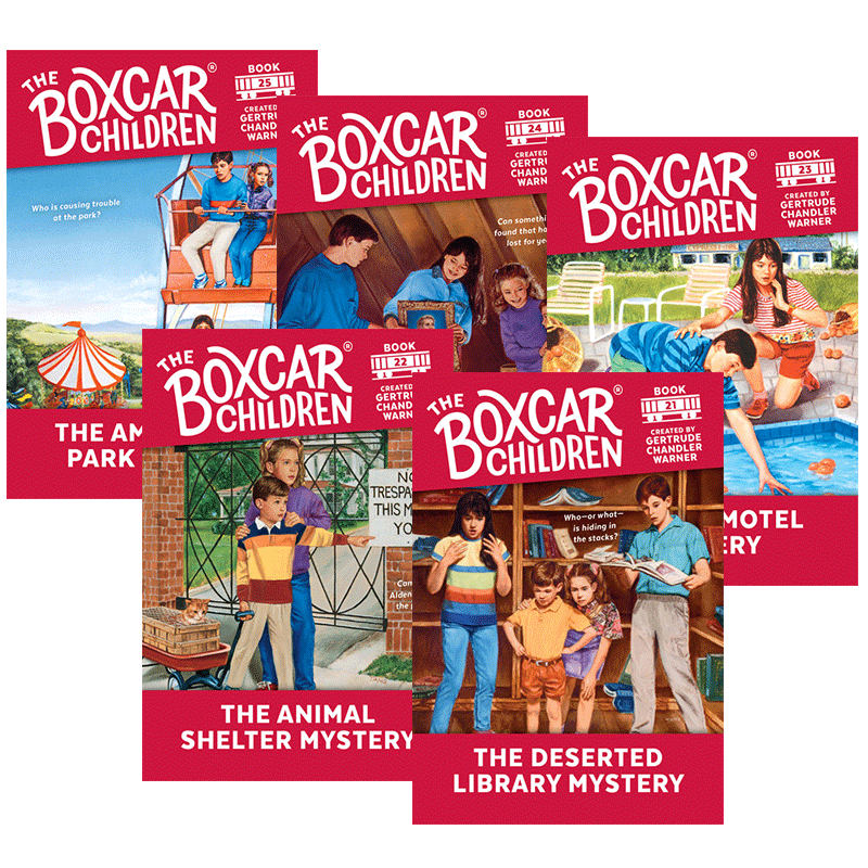 英文原版 棚车少年21-25册套装 The Boxcar Children Mysteries Books 21-25 美国经典儿童读物励志故事 英文版