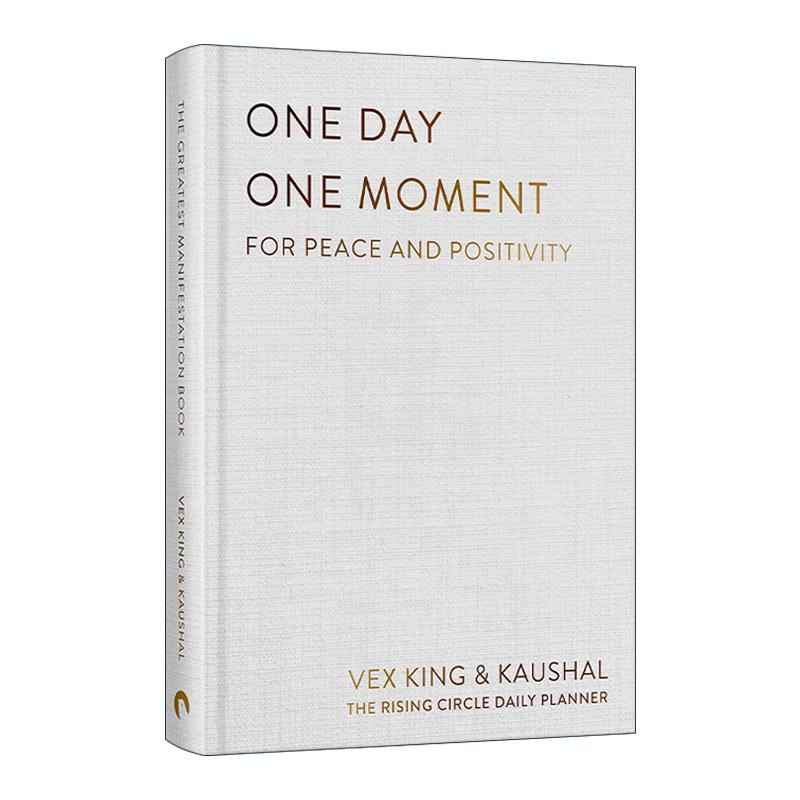 英文原版 One Day One Moment 一天一时刻 寻找和平与积极 Good Vibes Good Life 高频情绪练习作者新书King Vex 精装 英文版
