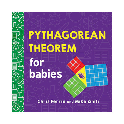英文原版 Pythagorean Theorem for Babies Baby University 宝宝智学园 勾股定理 STEM教育 儿童数学科普百科绘本 纸板书