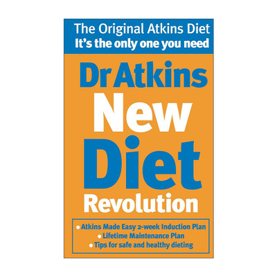 英文原版 Dr Atkins New Diet Revolution 阿特金斯医生的新饮食革命 英文版 进口英语原版书籍