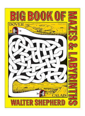 英文原版 Big Book of Mazes and Labyrinths 迷宫大书 趣味谜题游戏挑战 Walter Shepherd 英文版 进口英语原版书籍