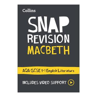 英语文学文本指南 Macbeth 英文原版 适用于AQA 进口英语原版 GCSE 英文版 AQA 书籍 2025和2026年考试 麦克白