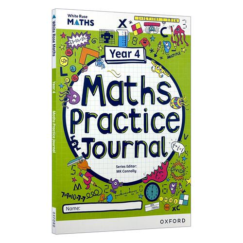 英文原版 White Rose Maths Practice Journal Year4 牛津白玫瑰数学家庭练习册 国际双语学校 英文版 进口英语原版书籍