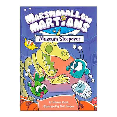 英文原版 Marshmallow Martians Museum Sleepover 棉花糖火星人系列 在博物馆过夜 儿童全彩搞笑漫画 英文版 进口英语原版书籍