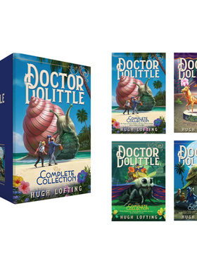 多力特的奇幻冒险 4册全集套装英文原版 Doctor Dolittle 怪医杜立德 Hugh Lofting 小罗伯特唐尼2020奇幻喜剧电影原著小说 英文版