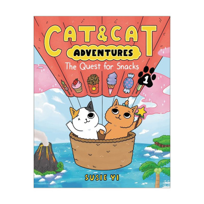 英文原版 Cat and Cat Adventures The Quest for Snacks 猫猫历险记1 全彩漫画 英文版 进口英语原版书籍