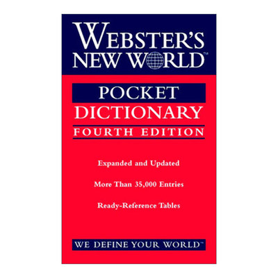 英文原版 Webster's New World Pocket Dictionary  Fourth Edition 韦氏新世界 口袋英语词典 第4版 英文版 进口英语原版书籍