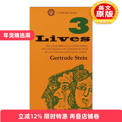 英文原版 3 Lives 三生 三个女人 经典女性小说 Gertrude Stein 英文版 进口英语原版书籍