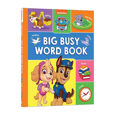 英文原版 PAW Patrol Big Busy Word Book 汪汪队立大功 精装单词大书 儿童大开本生活词汇启蒙 英文版 进口英语原版书籍