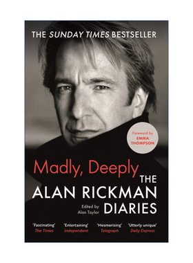 英文原版 Madly Deeply 疯狂地 深情地 艾伦里克曼生前日记 艾玛汤普森作序 英文版 进口英语原版书籍