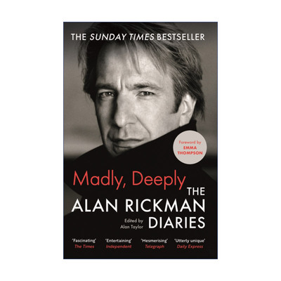 英文原版 Madly Deeply 疯狂地 深情地 艾伦里克曼生前日记 艾玛汤普森作序 英文版 进口英语原版书籍