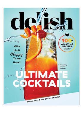英文原版 Delish Ultimate Cocktails Free 9-Recipe Sampler 美味的终极鸡尾酒配方指南 酒杯使用方式 英文版 进口英语原版书籍