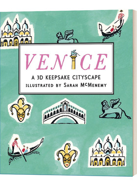 英文原版 Venice A 3D Keepsake Cityscape 威尼斯 小开本全景精装立体书 英文版 进口英语原版书籍儿童全英语书