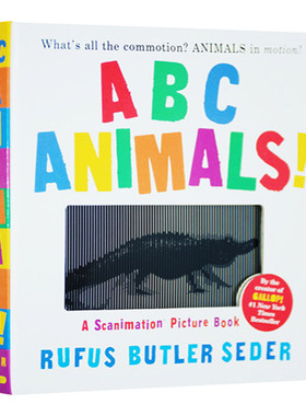 光与影视觉动物ABC动画书 ABC Animals A Scanimation Picture Book 英文原版  动画效果翻翻书 儿童趣味认知 英文版进口英语书籍