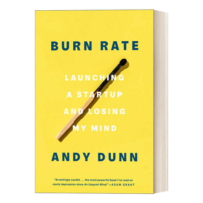 英文原版 Burn Rate 烧钱率 创业与失去理智 Andy Dunn 双相情感障碍 精装 英文版 进口英语原版书籍