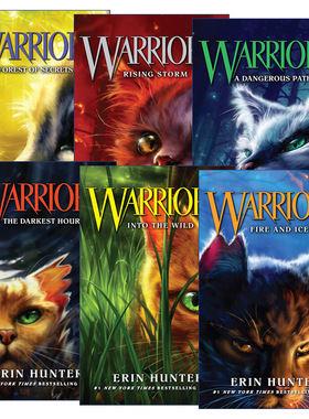 英文原版 Warrior Cats 猫武士首部曲6册 呼唤野性 寒冰烈火 疑云重重 风起云涌 险路惊魂 力挽狂澜 英文版 进口英语原版书籍