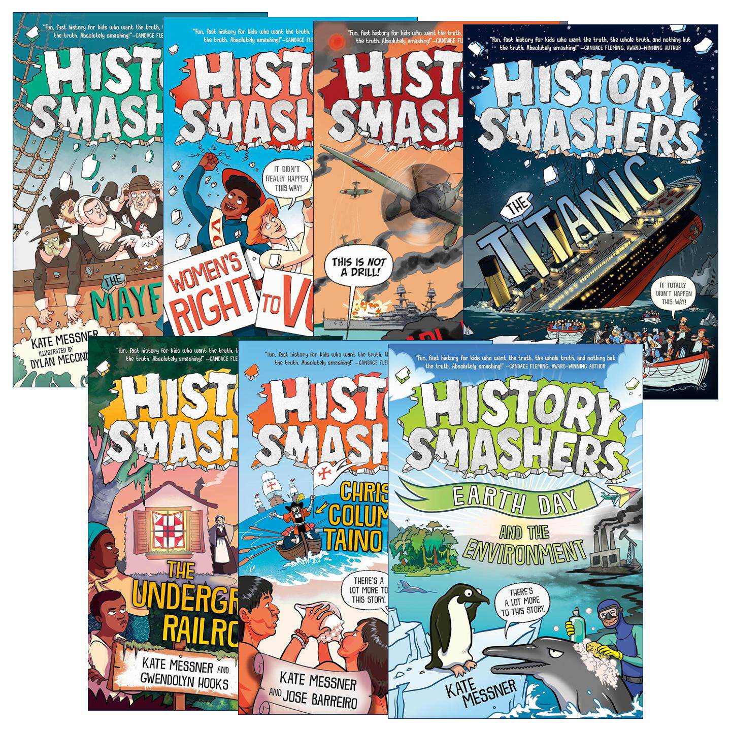 英文原版 History Smashers 历史粉碎机系列7册 儿童科普百科 Kate Messner 英文版 进口英语原版书籍_虎窝淘