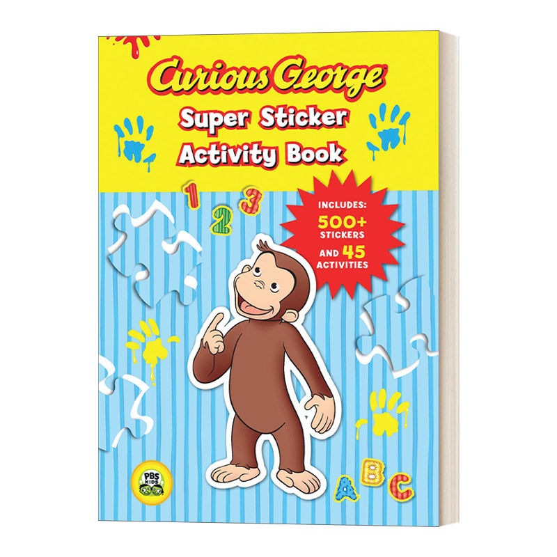 sticker activity book 好奇猴乔治超级贴纸活动书 英文版 进口英语