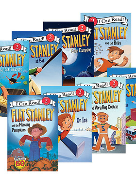I Can Read Level 2第二阶段 扁平斯坦利系列 8册合集 英文原版 Flat Stanley 冒险男孩纸片人史丹利 美国少儿分级读物 英文版原版