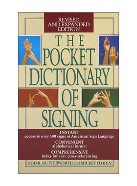 英文原版 The Pocket Dictionary of Signing 手语袖珍词典 Mickey Flodin 英文版 进口英语原版书籍