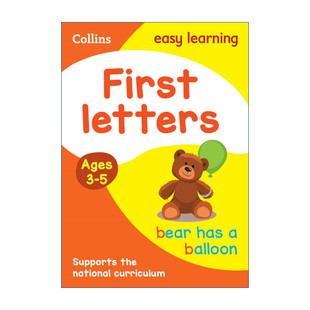 5岁 Easy Books Activity 英文原版 柯林斯易学儿童学习字母3 英文版 Letters Learning First 书籍 进口英语原版 Ages Collins
