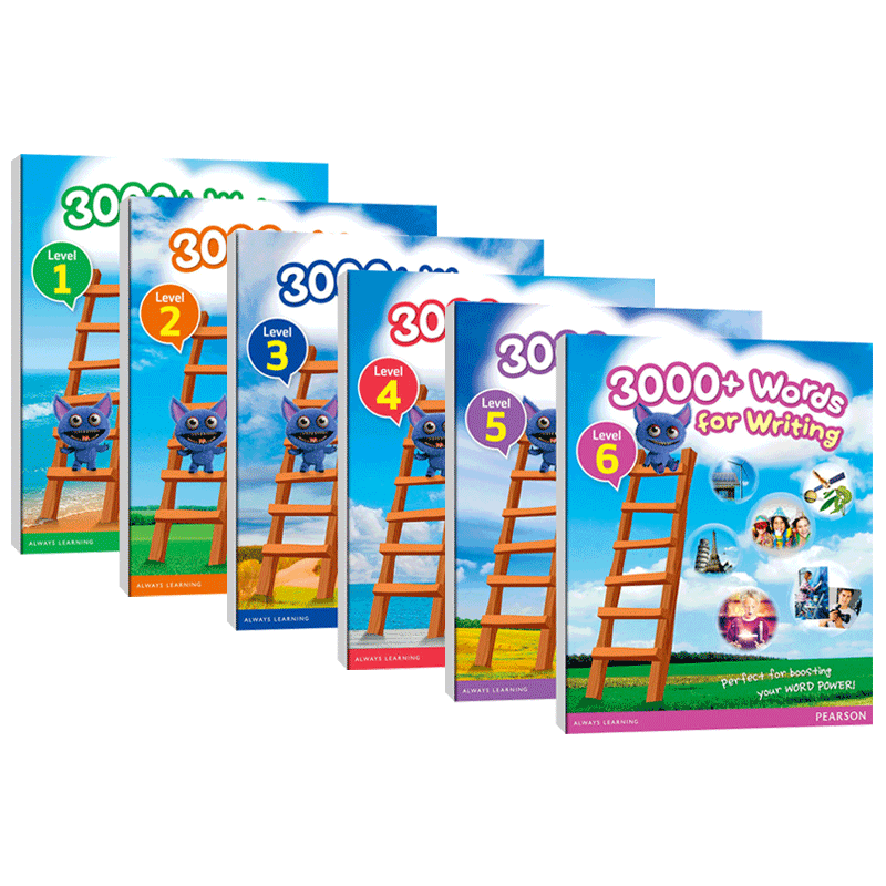 香港小学英语写作3000词1-6级全套 朗文英语小学教材 英文原版 Pearson 3000+ Words For Writing 培生PTE剑桥少儿英语词汇书